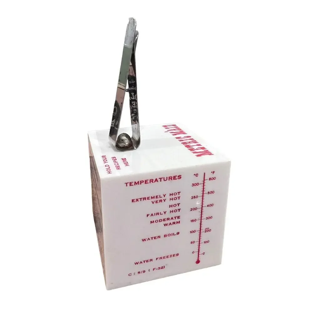 Metric Maid Vintage Recipe Card Holder Cooking Conversion Charts